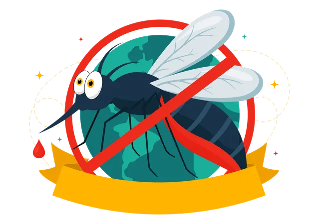 World Mosquito Day Vector Illustration On August 20th Featuring A Midge That Can Cause Dengue Fever And Malaria In A Flat Style Cartoon Background Illustration
