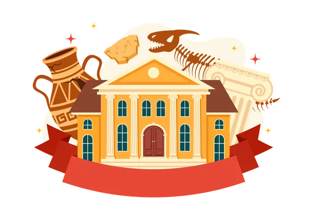International Museum Day Vector Illustration On May 18 With Building Gallery Or Artworks In Flat Cartoon Background Design Illustration