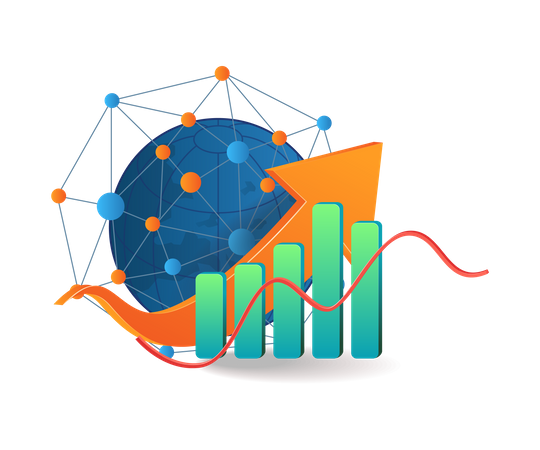 World network data analysis  Illustration