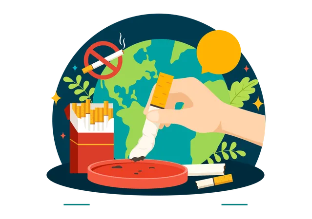 World no tobacco day  Illustration