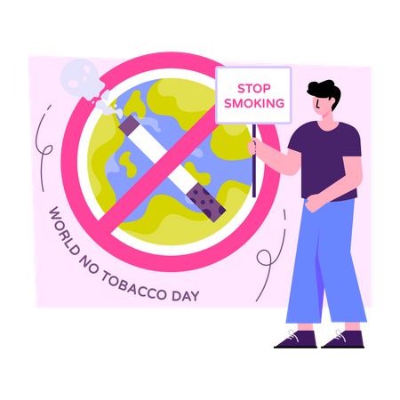 World No Tobacco Day Illustration