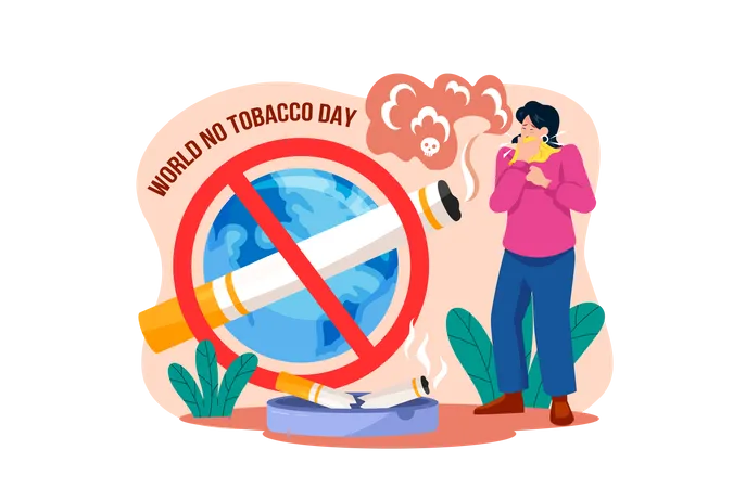 World No Tobacco Day  Illustration