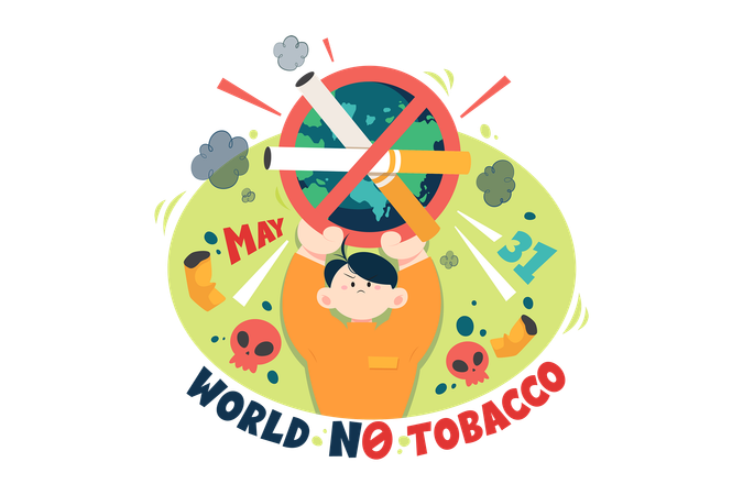 World No Tobacco Day  Illustration