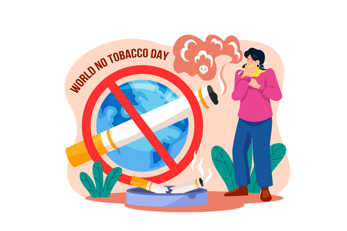 World No Tobacco Day  Illustration