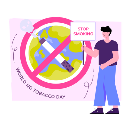 World No Tobacco Day  Illustration