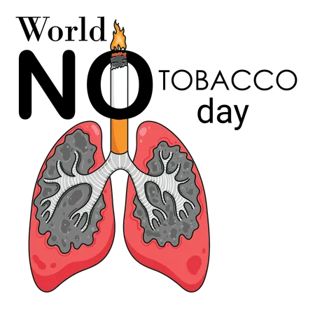 World No Tobacco Day Protecting Your Lungs  Illustration