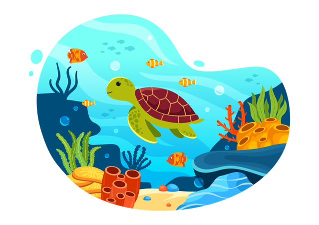 World Oceans Day  Illustration