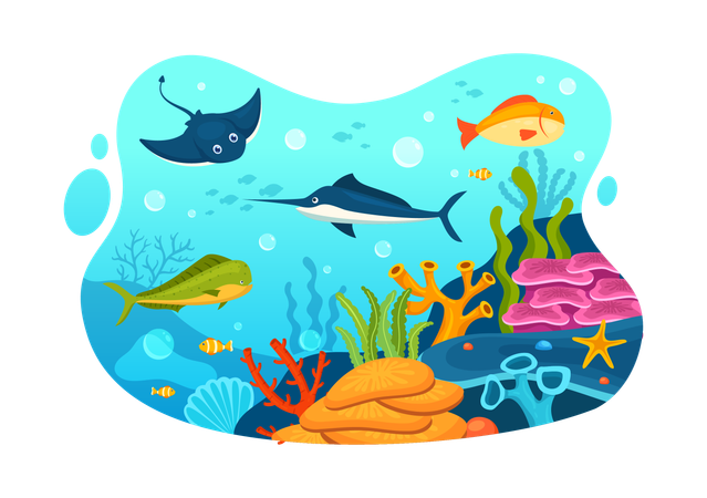 World Oceans Day  Illustration