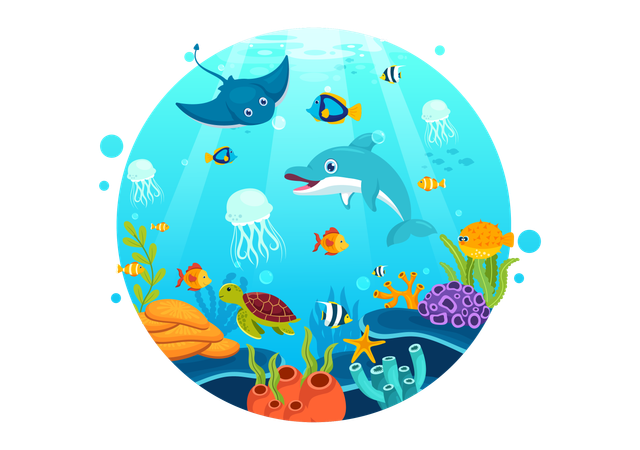 World Oceans Day  Illustration