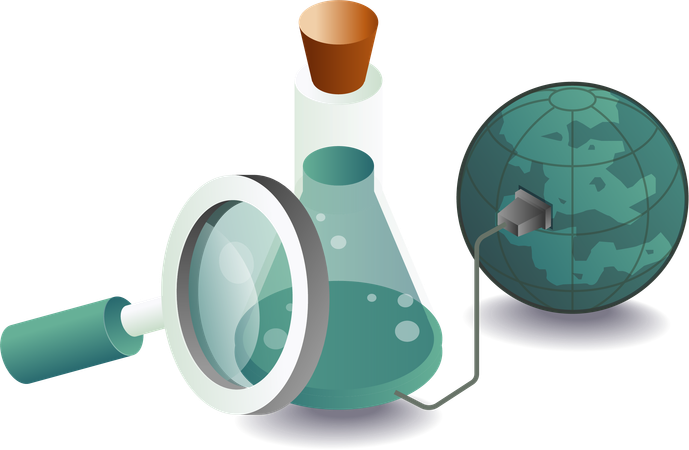 World of laboratory experiments  Illustration