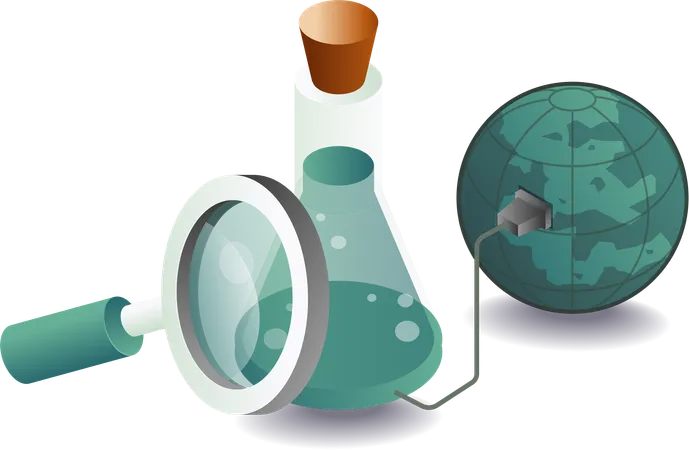 World of laboratory experiments  Illustration