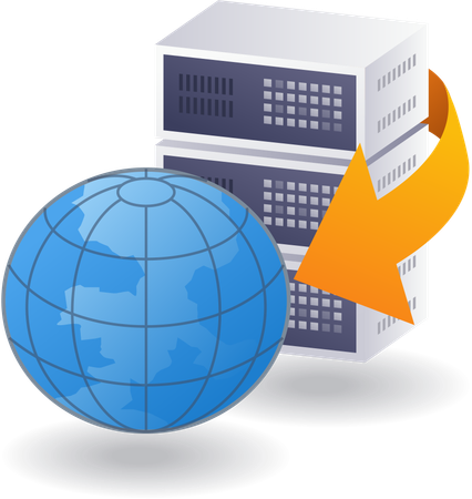 World of technology server data  Illustration