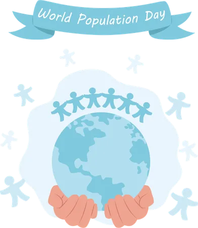 World Population Day Vector Illustration In Flat Style Illustration