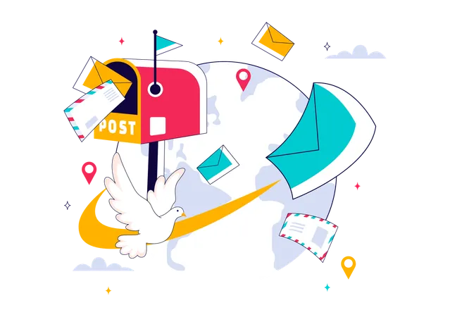 World Post Day  Illustration
