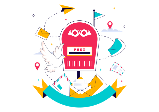 World Post Day  Illustration