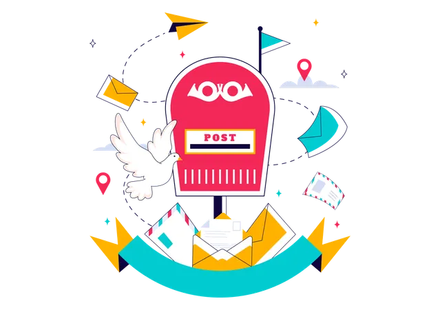 World Post Day  Illustration