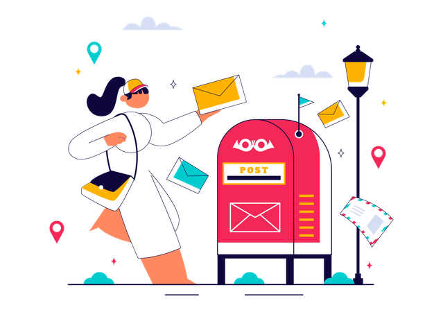 World Post Day  Illustration