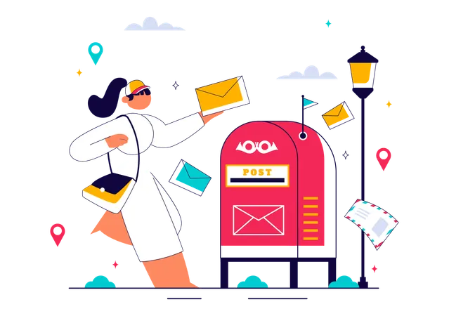 World Post Day  Illustration