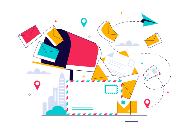 World Post Day  Illustration