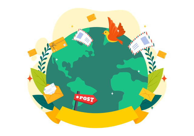 World Postal Day  Illustration