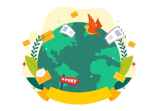 World Postal Day  Illustration