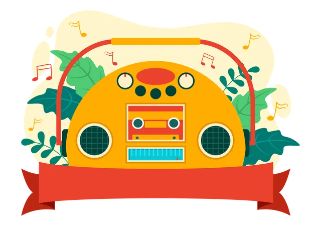 World Radio Day Vector Illustration On 13 February For Communication Media Used And Listening Audience In Flat Cartoon Background Design Illustration