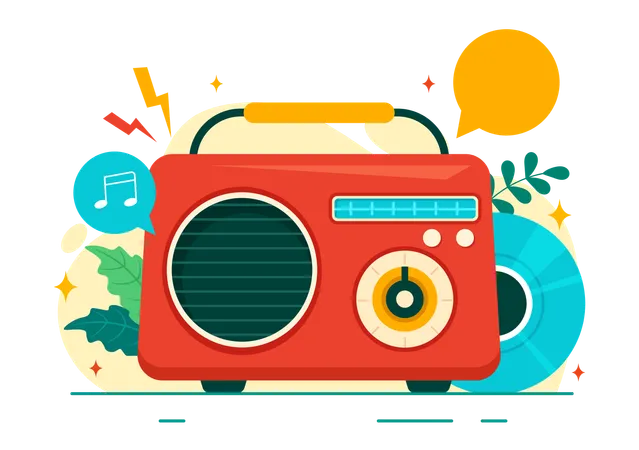 World Radio Day Vector Illustration On 13 February For Communication Media Used And Listening Audience In Flat Cartoon Background Design Illustration