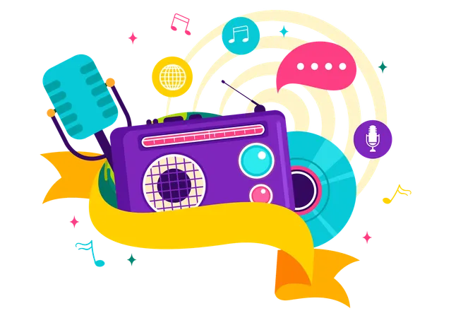 World Radio Day  Illustration