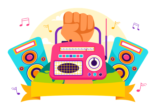 World Radio Day  Illustration