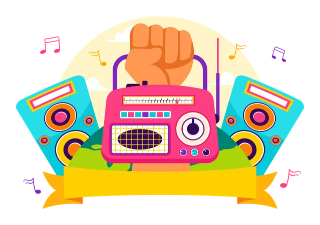 World Radio Day  Illustration