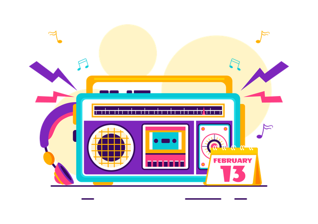 World Radio Day  Illustration