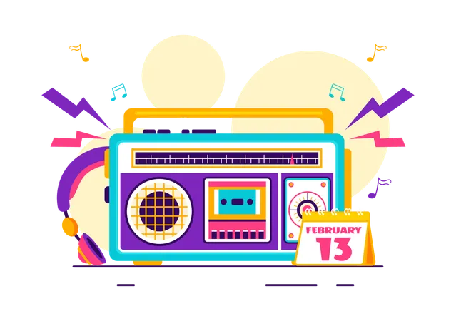 World Radio Day  Illustration