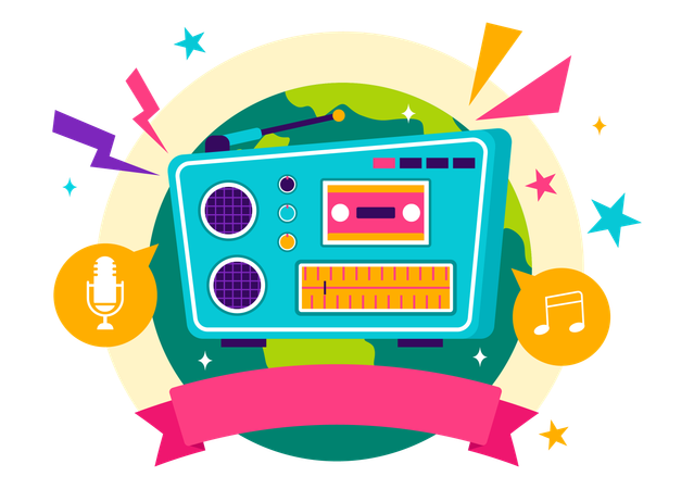 World Radio Day  Illustration