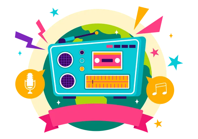 World Radio Day  Illustration