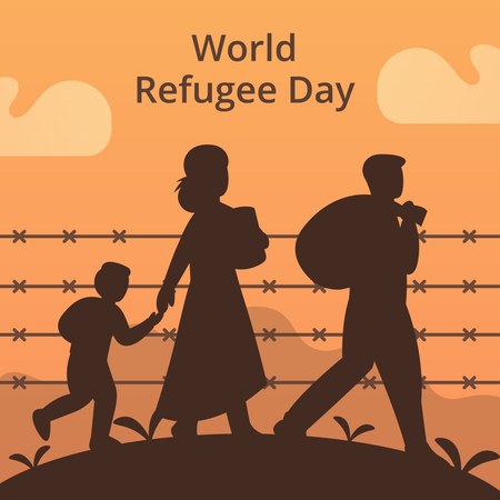 World Refugee Day  Illustration