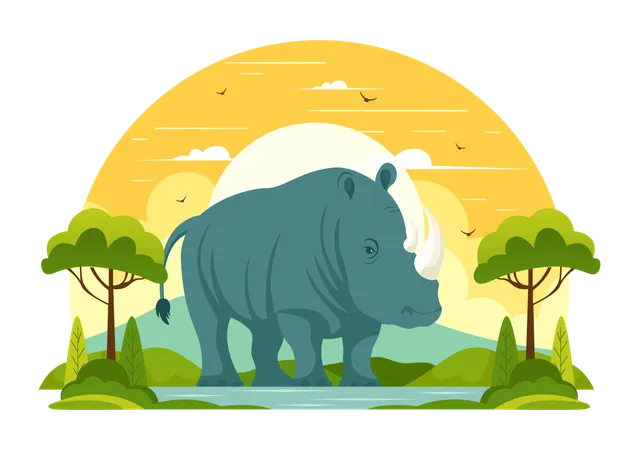 World Rhino Day  Illustration
