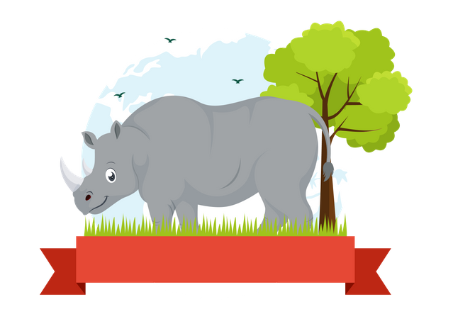 World Rhino Day  Illustration