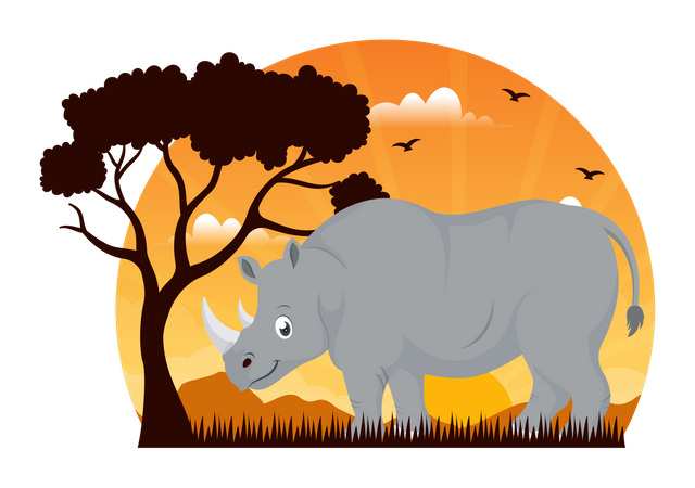 World Rhino Day  Illustration