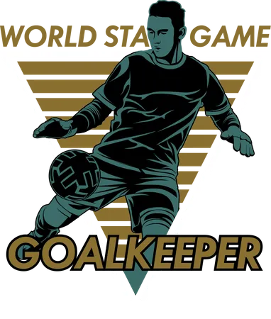 World Stars Game Goalkeeper  Illustration