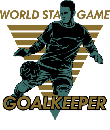 World Stars Game Goalkeeper  Illustration