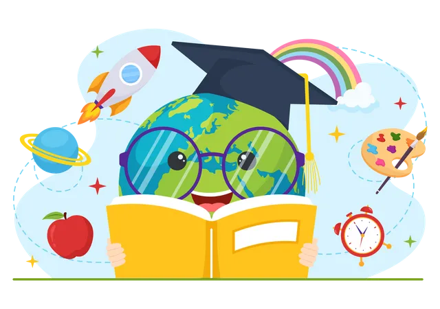 World Students Day Vector Illustration On October 15 With Student Book Globe And More For Web Banner Or Poster In Kids Cartoon Background Design Illustration