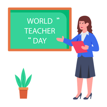 World Teacher Day Illustration