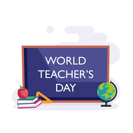 World Teachers Day Icon Set Flat Vector Template Style Suitable For Web Landing Page Illustration