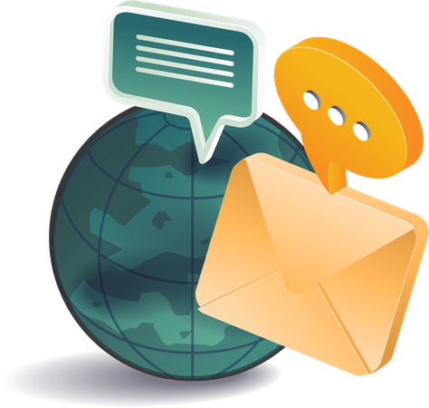 World technology email marketing  Illustration