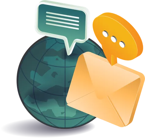 World technology email marketing  Illustration