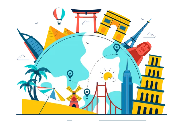 World Tourism Day  Illustration