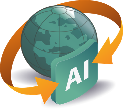 World transactions using artificial intelligence  Illustration