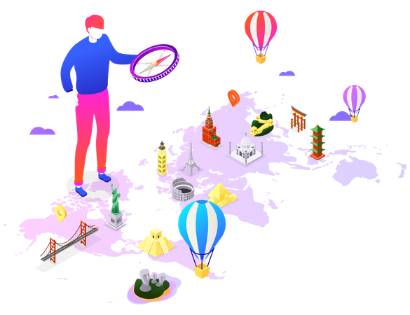 World Traveling  Illustration