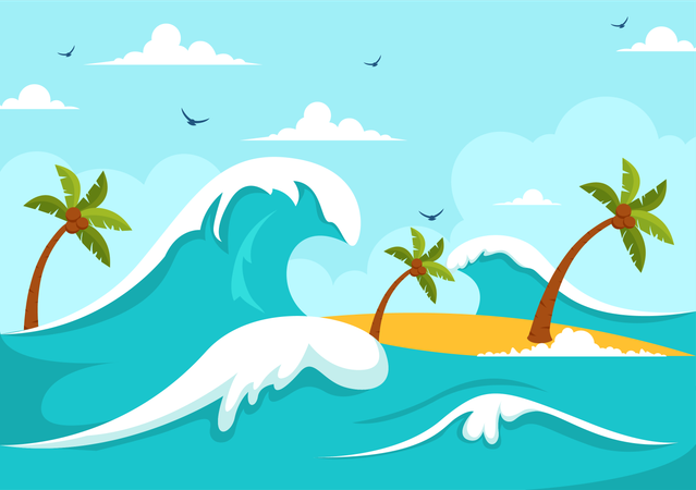 World Tsunami Day  Illustration