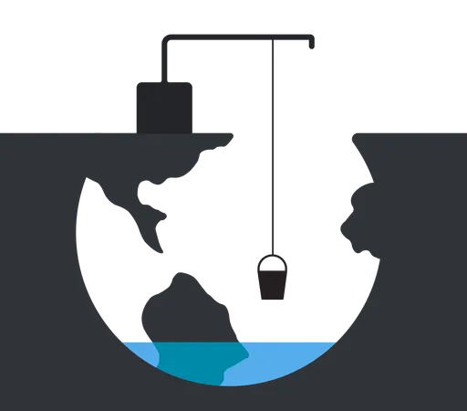 World Water Crisis  Illustration